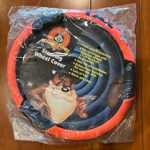 Looney Tunes NWT 🌟 Vintage 2000’s Orange TAZ Steering Wheel Cover